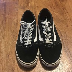 Black and white Vans